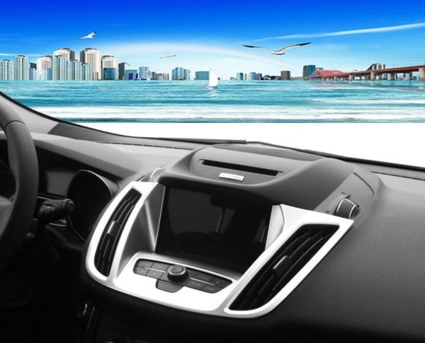 Lüftung Rahmen Navigation Blende Passend Für Ford Kuga in ABS Kunststoff