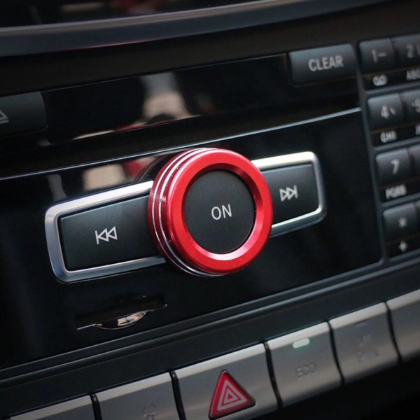 Radio Lautstärke Regler Ringe Rahmen Geeignet Für Mercedes Benz AMG A Klasse B Klasse GLA CLA Rot