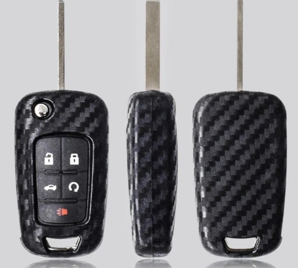 Schlüssel Gummi Cover Schlüsselhülle Carbon Optik Geeignet Für Opel Astra Insignia Mokka Corsa