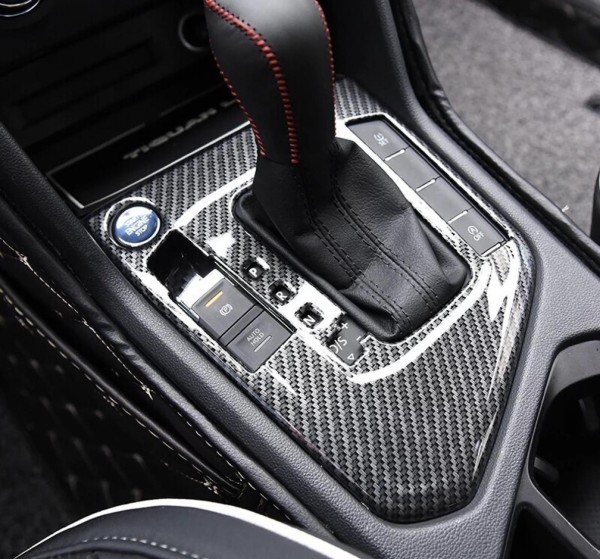 Mittelkonsole Schalttafel Automatikgetriebe mit Start Stop Knopf in Carbon Optik Geeignet Für VW Tiguan 2 AD1