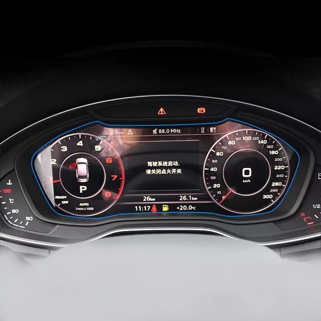 upscreen Schutzfolie für Audi A3 8V 2017 Tachometer, Displayschutzfolie,  Folie Premium klar antibakteriell
