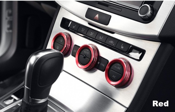 Klima Heizungsregler Schalter Alu Ringe Geeignet Für VW Tiguan 2 Passat B8