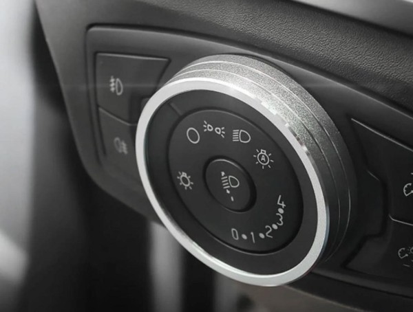 Lichtschalter Alu Ring Passend Für Ford Focus Mondeo 3 Ecosport Edge Silber