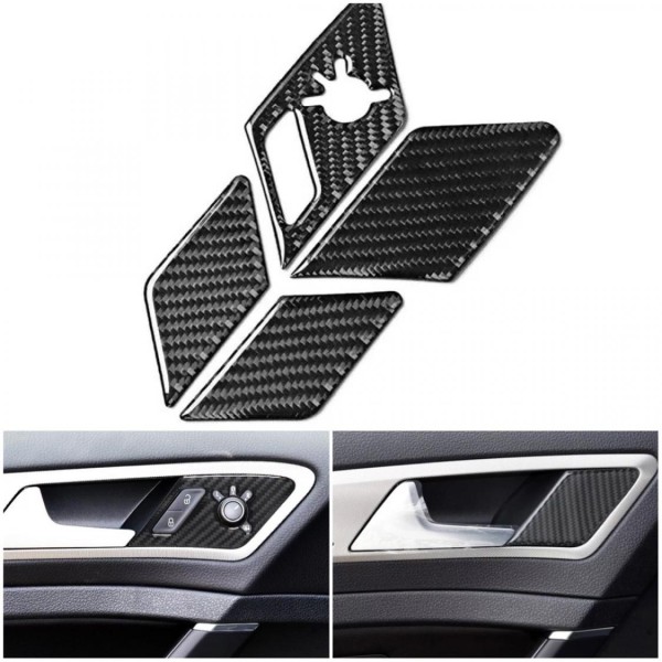 Carbon Optik Türgriff  Blende Abdeckung Rahmen Geeignet Für VW Golf 7 GTI GTD R Club Sport TDI TSI