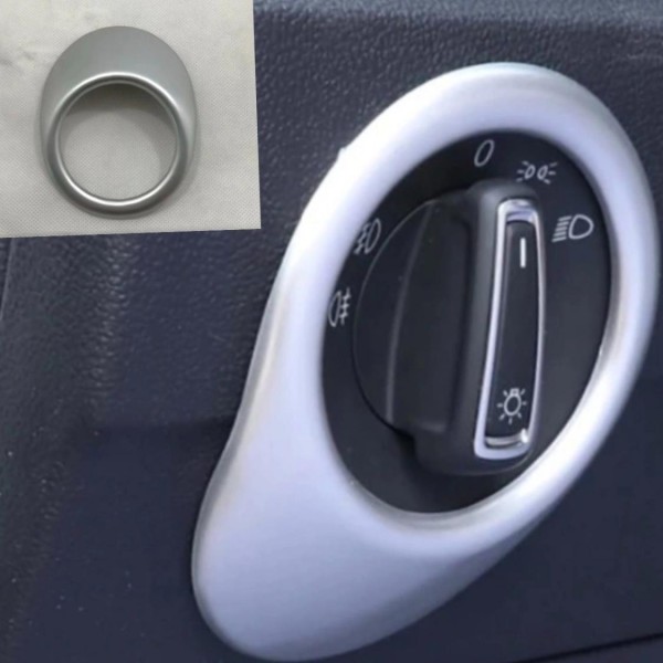 Lichtschalter Blende Abdeckung Rahmen Silber Matt Geeignet Für VW T-Roc TDI TSI