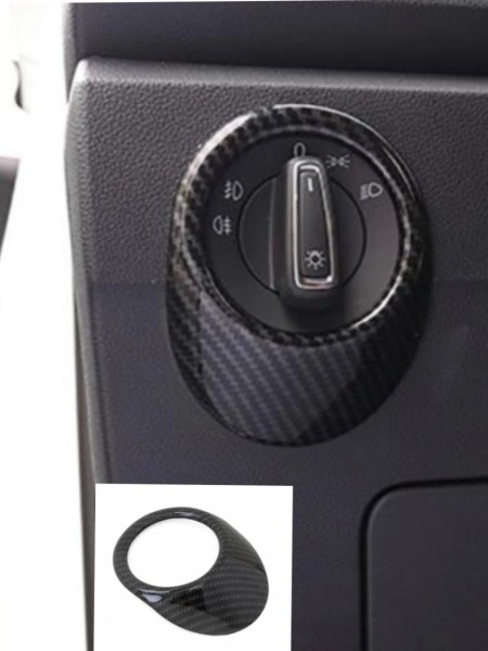 Lichtschalter Blende Abdeckung Rahmen Carbon Optik Geeignet Für VW T-Roc  TDI TSI