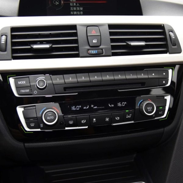 Radio Klima Rahmen Blende ABS Matt Chrom Optik Geeignet Für BMW 3er F30 F31 F34 3GT 4er F36