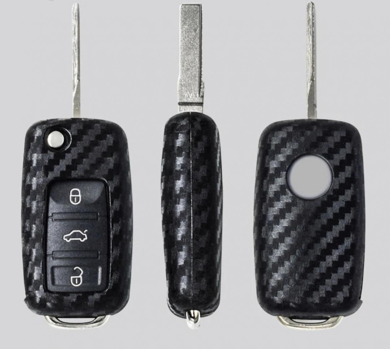 Smart Schlüssel Gummi Schlüsselhülle in Rot Geeignet Für VW Golf 7 T-Roc  Tiguan 2 Passat B8 Aerton