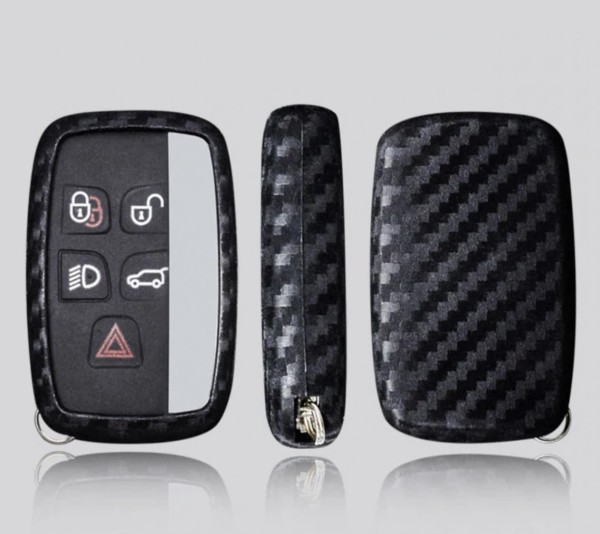 Schlüssel Gummi Cover Schlüsselhülle Carbon Optik Passend Für Land Rover Discovery Freelander