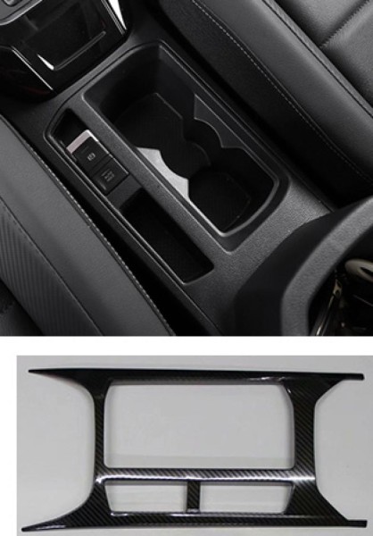 Mittelkonsole Becherhalter Blende Abdekung Rahmen Edelstahl Carbon Optik  Geeignet Für VW T-Roc TDI T