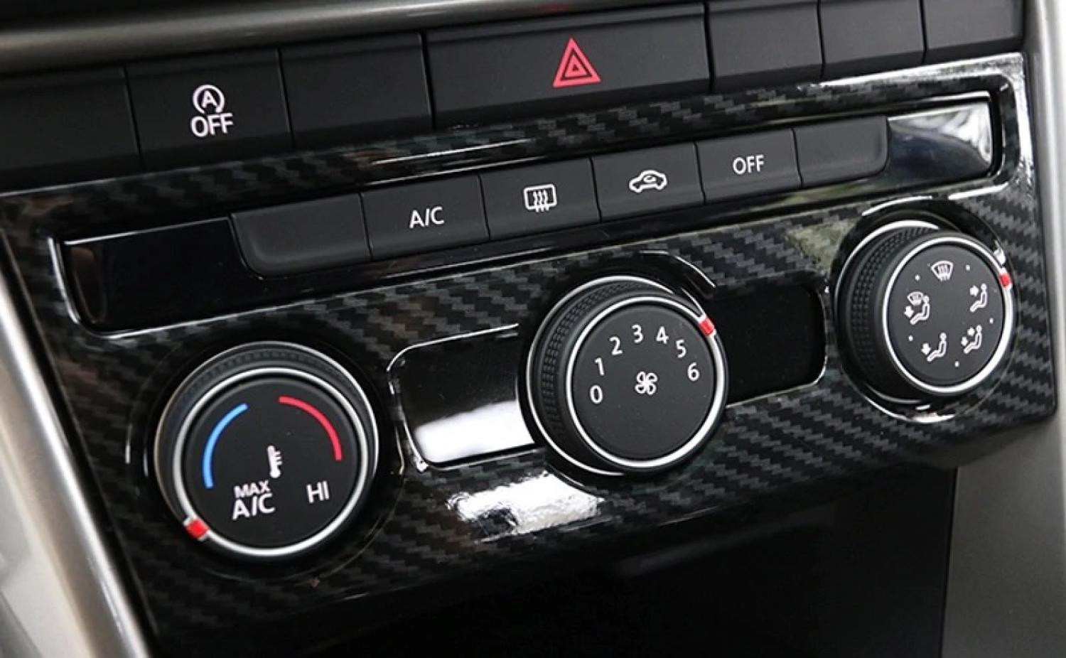 Klima Regler Heizung Rahmen Blende Abdeckung Edelstahl Carbon Optik Geeignet  Für VW T-Roc TDI TSI online kaufen bei FFZ Parts oder Carstyler Der  Kofferraumschutz für Dein Auto