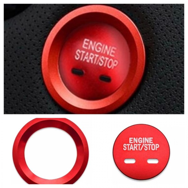 Start Stop Ring Abdeckung Alu Rot Geeignet Für Opel Astra Insignia Mokka Crossland Grandland