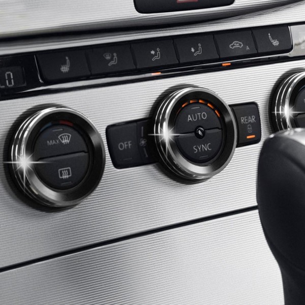 Klima Heizung Zierringe Rahmen Schwarz Geeignet Für Skoda Kodiaq VW Tiguan 2 AD1 Passat Touran T Roc T Cross