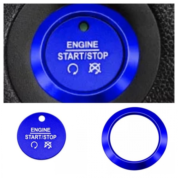 Start Stop Ring Abdeckung Alu Blau Geeignet Für Ford Fiesta Focus Ecosport Mondeo Escape Explorer