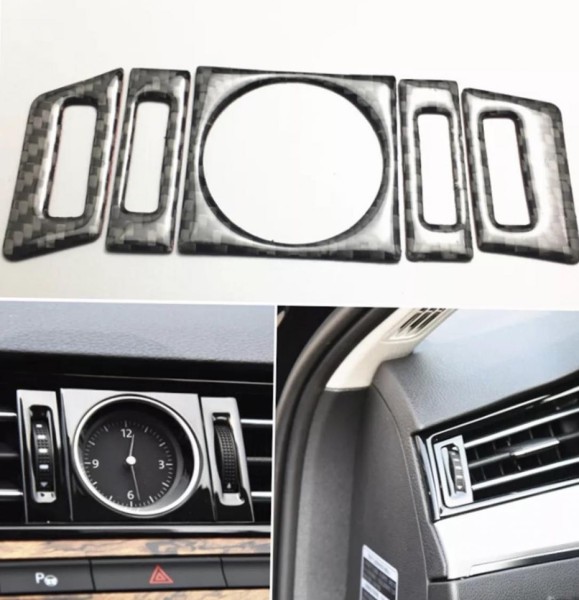 Luftdüsensteuerung Lüftungsregler Rahmen Blende in Carbon Flex Geeignet Für VW Passat B8