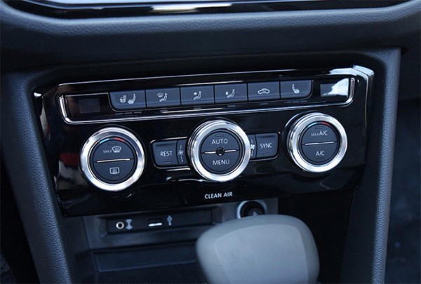 Klima Heizung Zierringe Rahmen Silber Geeignet Für Skoda Kodiaq VW Tiguan 2 AD1 Passat Touran T Roc T Cross