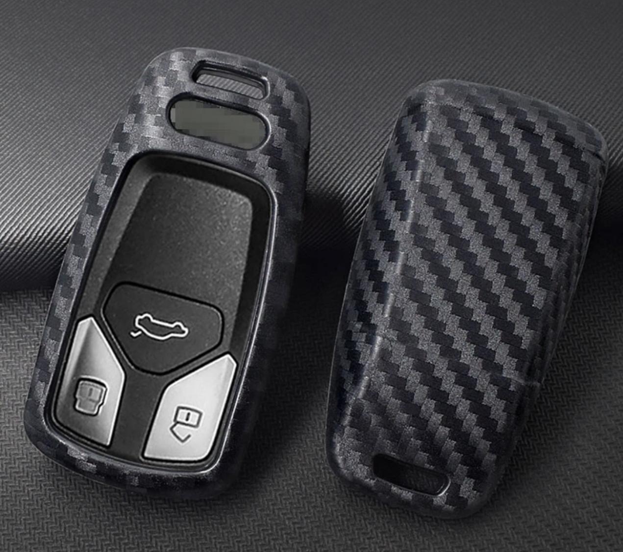 Echt Carbon Auto Schlüssel Cover für Audi A4 A5 A6 A7 A8 Q5 Q7