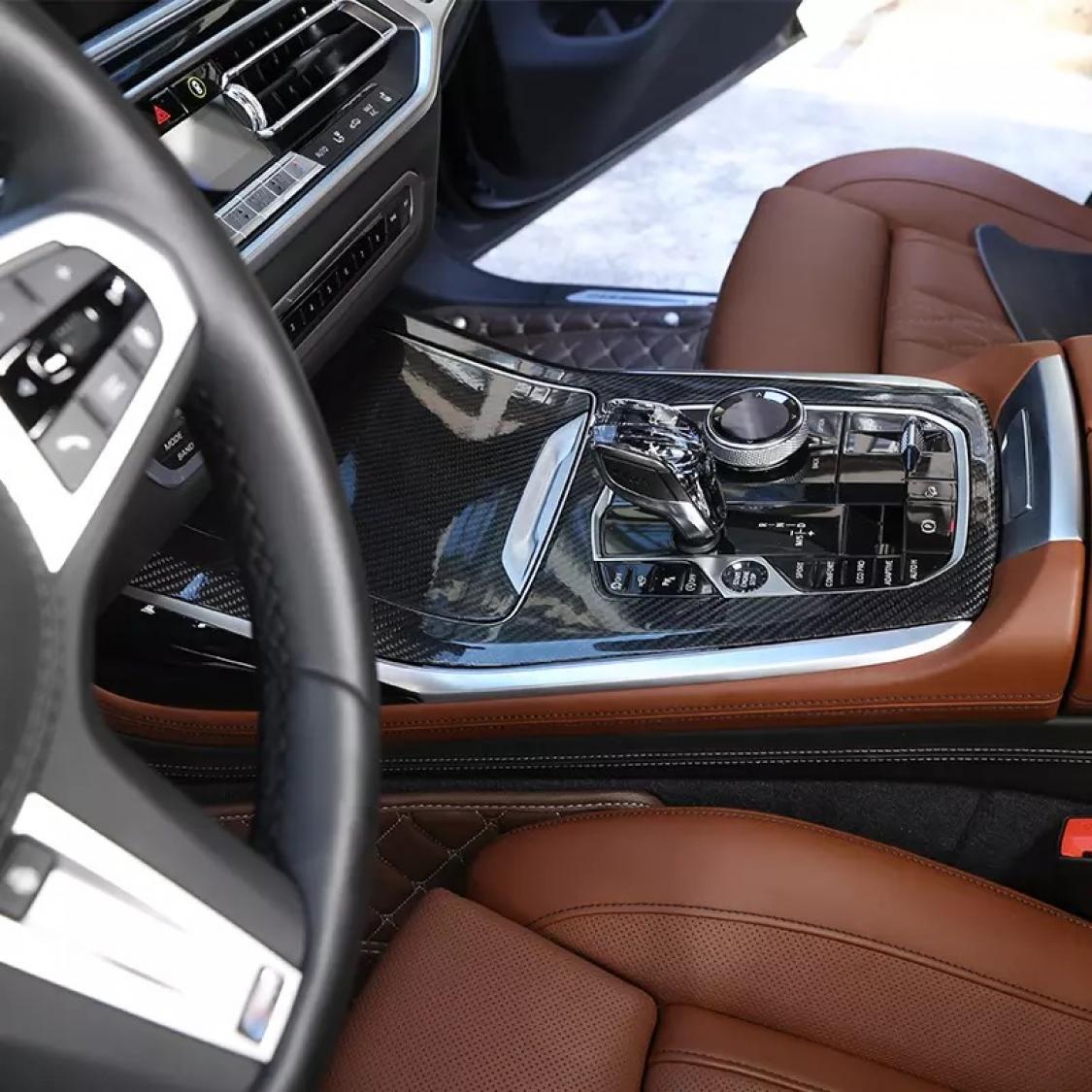 Abdeckung Rahmen Blende Carbon Optik Automatikgetriebe Mittelkonsole  Geeignet Für BMW X5 G05 online kaufen bei FFZ Parts oder Carstyler Der  Kofferraumschutz für Dein Auto
